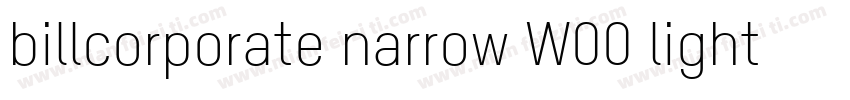 billcorporate narrow W00 light字体转换